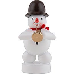Snowman Musician with Jazz Trumpet  -  8cm / 3 inch