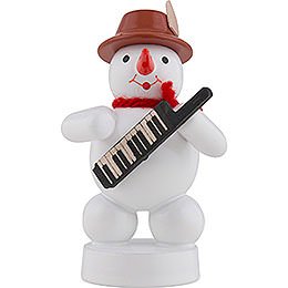 Snowman Musician with Keyboard - 8 cm / 3 inch