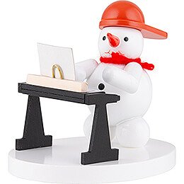 Snowman Musician with Keyboard - 8 cm / 3.1 inch