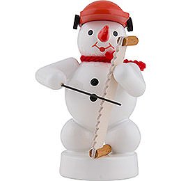 Snowman Musician with Musical Saw - 8 cm / 3 inch