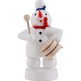 Snowman Musician with Pot - 8 cm / 3 inch