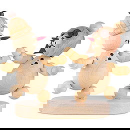 Snowman Siblings dancing - 9 cm / 3.5 inch