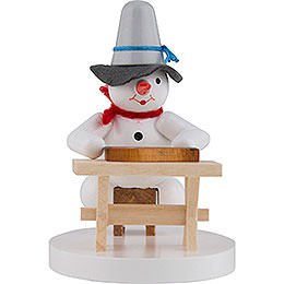 Snowman Zither Player - 8 cm / 3 inch