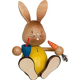 Snubby Bunny with Carrot and Cup - 12 cm / 4.7 inch