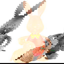 Snubby Bunny with Lamb  -  12cm / 4.7 inch