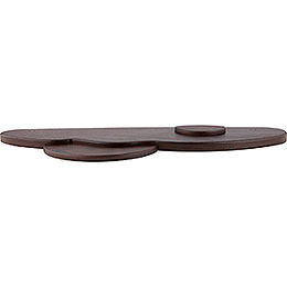 Sockel - Wenge, mit Vorleger und Erhhung - 57x2 cm