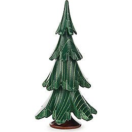 Solid Wood Tree - Green - 9 cm / 3.5 inch