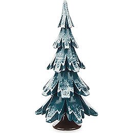 Solid Wood Tree - Green-White - 12,5 cm / 4.9 inch