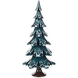 Solid Wood Tree - Green-White - 19 cm / 7.5 inch