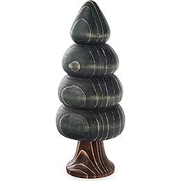 Solid Wood Tree - Stepped Round - Green - 17 cm / 6.7 inch