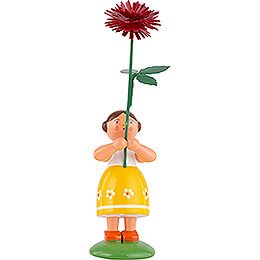 Sommerblumenmdchen mit Dahlie  -  12cm