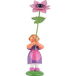 Sommerblumenmädchen mit Anemone - 12 cm