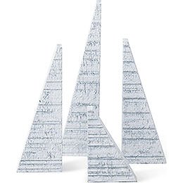 Spruces with Snow - Set of Four - 14 cm / 5.5 inch
