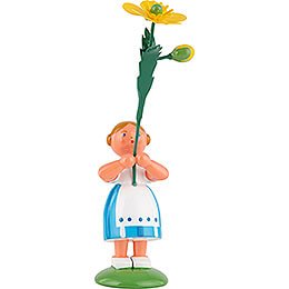 Summer Flower Girl with Buttercup - 12 cm / 4.7 inch