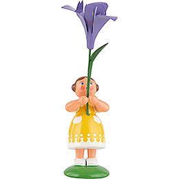 Summer Flower Girl with Iris - 12 cm / 4.7 inch