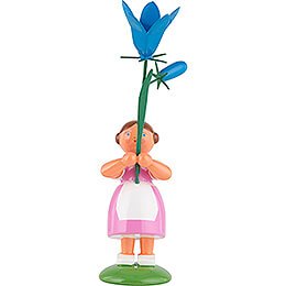 Summer Flower Girl with Summer Blue-Bell - 12 cm / 4.7 inch