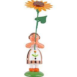 Summer Flower Girl with Sunflower - 12 cm / 4.7 inch