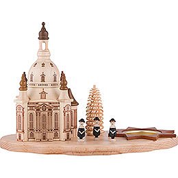 Tea Light Holder  -  Dresden Church and Carolers  -  14,5cm / 5.7 inch