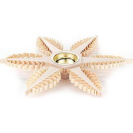 Tea Light Holder - Wood Chip Star - 2,5 cm / 1 inch
