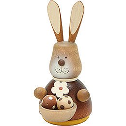 Teeter Bunny with Egg - Basket Natural  -  9,8cm / 3.9 inch