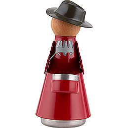 The Incense Cone Man with Hat and Cap Red  -  15cm / 5.9 inch
