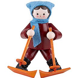 Thiel - Figur Anfngerin Mdchen mit Ski  -  bunt  -  5,5cm