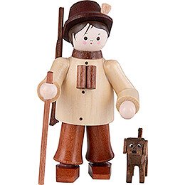 Thiel Figurine  -  Forester with Dog  -  natural  -  6cm / 2.4 inch