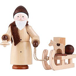 Thiel Figurine - Santa Claus with Sled - natural - 6 cm / 2.4 inch