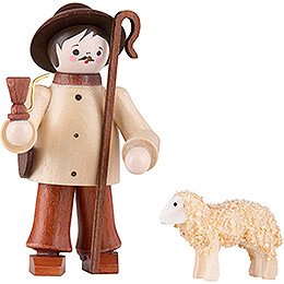 Thiel Figurine - Shepherd with Sheep - natural - 6 cm / 2.4 inch