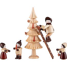 Thiel Figurines - Decorating the Christmas Tree - Set of Five - 13 cm / 5.1 inch