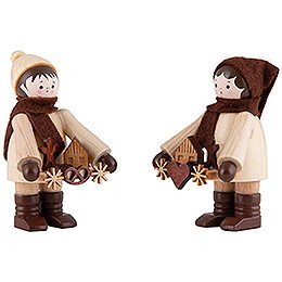 Thiel Figurines - Striezel Children - natural - Set of Two - 6 cm / 2.4 inch