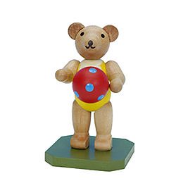 Toy Bear with Ball  -  6,5cm / 3 inch