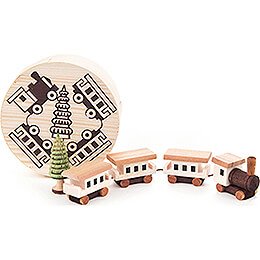 Train in Wood Chip Box - 4 cm / 1.6 inch