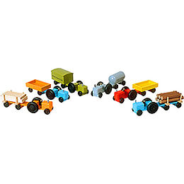 Traktor mit Anhnger, bunt