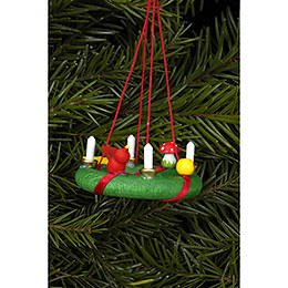 Tree Ornament - Advent Wreath - 4,3x1,9 cm / 1.7x0.7 inch