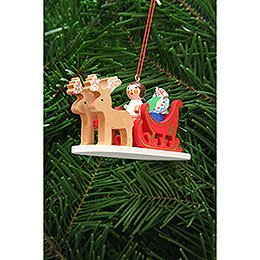 Tree Ornament - Angel in Reindeer Sleigh - 9,7 cm / 3.8 inch