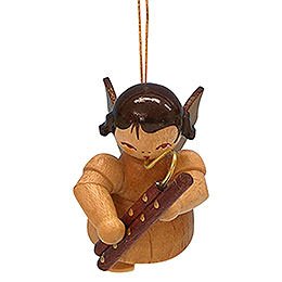 Tree Ornament - Angel with Bassoon - Natural Colors - Floating - 5,5 cm / 2,1 inch