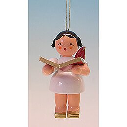 Tree Ornament - Angel with Book - Red Wings - 9,5 cm / 3.7 inch