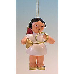 Tree Ornament - Angel with Bugle - Red Wings - 9,5 cm / 3.7 inch