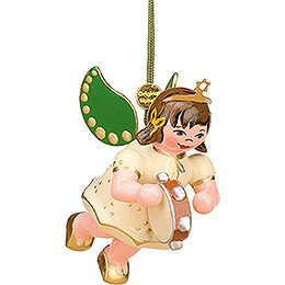 Tree Ornament Angel with Tambourine  -  6cm / 2.4 inch