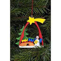 Tree Ornament - Angel with Train - 7,4x6,3 cm / 3x2 inch