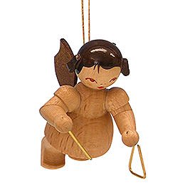 Tree Ornament  -  Angel with Triangle  -  Natural Colors  -  Floating  -  5,5cm / 2,1 inch