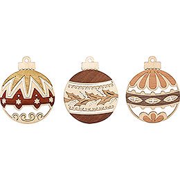 Tree Ornament  -  Baubles  -  Set of 6  -  7cm / 2.8 inch