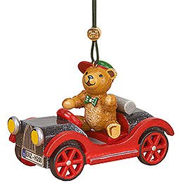 Tree Ornament - Car with Teddy - 5 cm / 2 inch