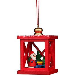 Tree Ornament - Christmas Lantern with Santa Claus - 6,8 cm / 2.7 inch
