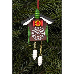Tree Ornament  -  Cuckoo Clock  -  5,7x8,8cm / 2x3 inch