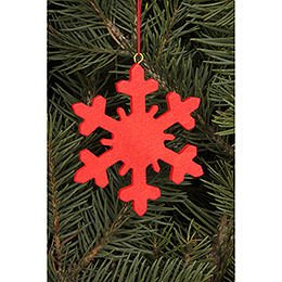 Tree Ornament - Icecrystal Red - 6,6x6,6 cm / 2.6x2.6 inch
