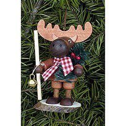 Tree Ornament - Moose Natural - 9,5 cm / 4 inch