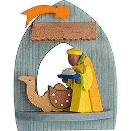 Tree Ornament - Nativity with Caspar, Pickled - 8,5 cm / 3.3 inch
