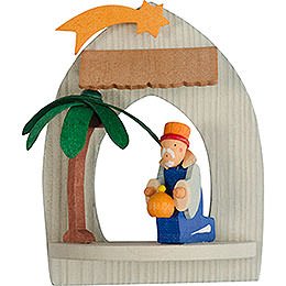 Tree Ornament - Nativity with Melchior, Pickled - 8,5 cm / 3.3 inch